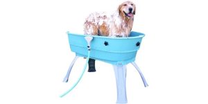 Booster Bath Elevated Pet Bathing for large dogs